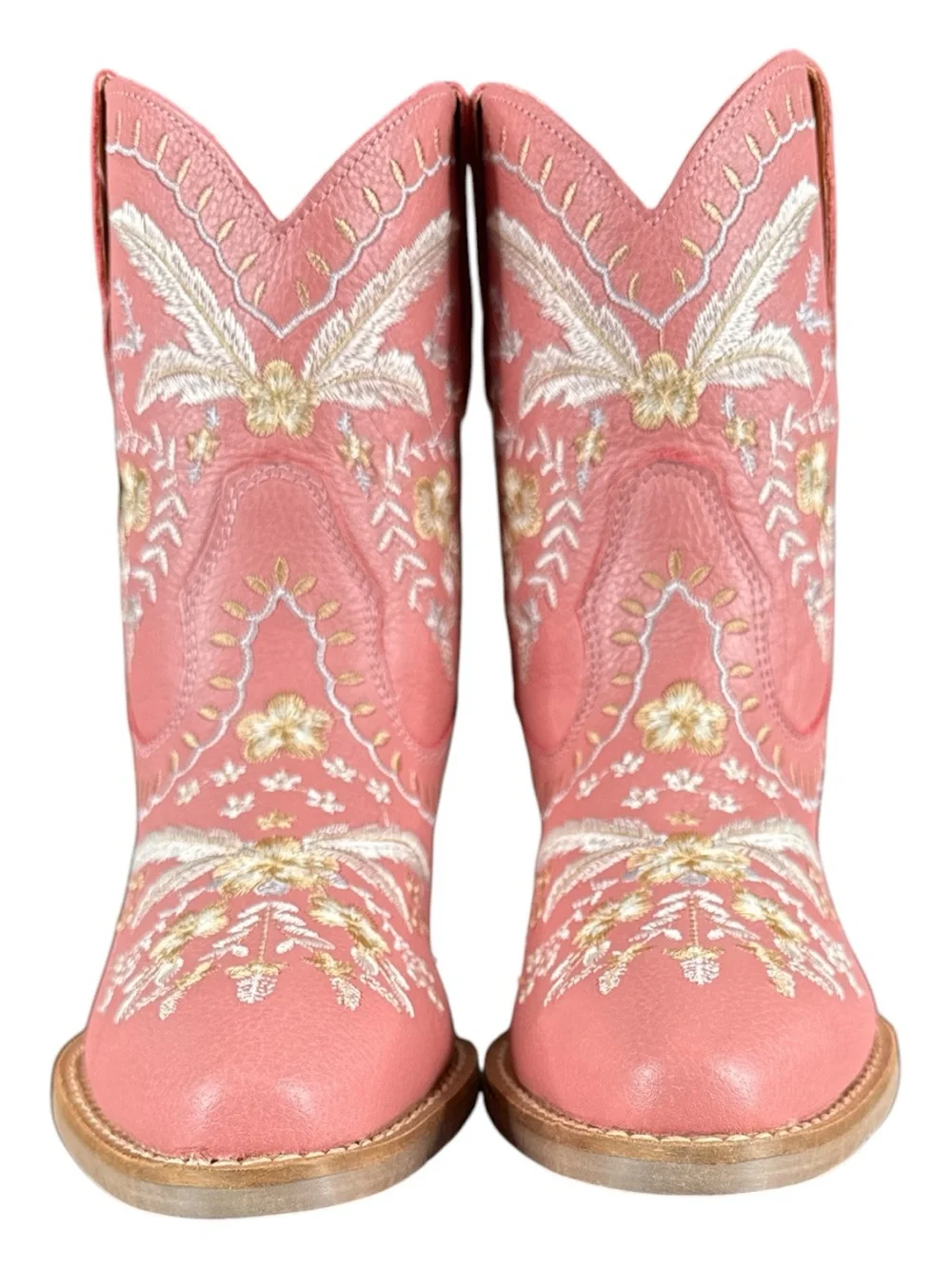 DINGO Primrose Pink Floral Ankle Western Bootie